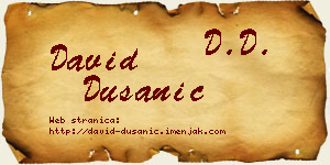 David Dušanić vizit kartica